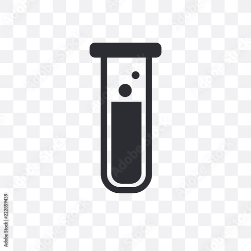 test tube icon isolated on transparent background. Simple and editable test tube icons. Modern icon vector illustration.