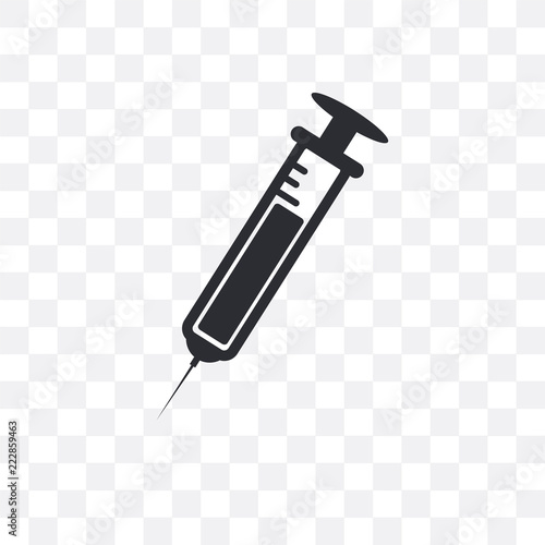 needle icon isolated on transparent background. Simple and editable needle icons. Modern icon vector illustration.