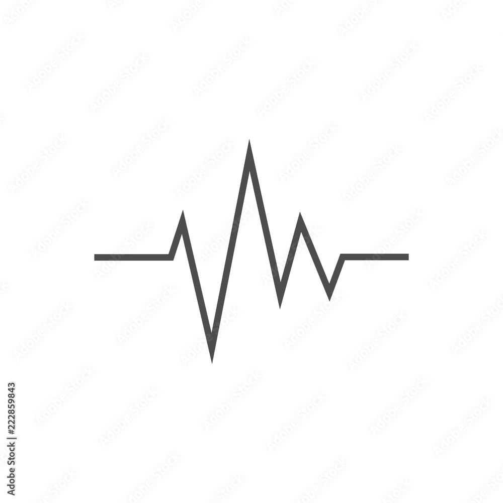Heartbeat icon. Vector illustration, flat design. Heartbeat icon. Vector illustration, flat design.