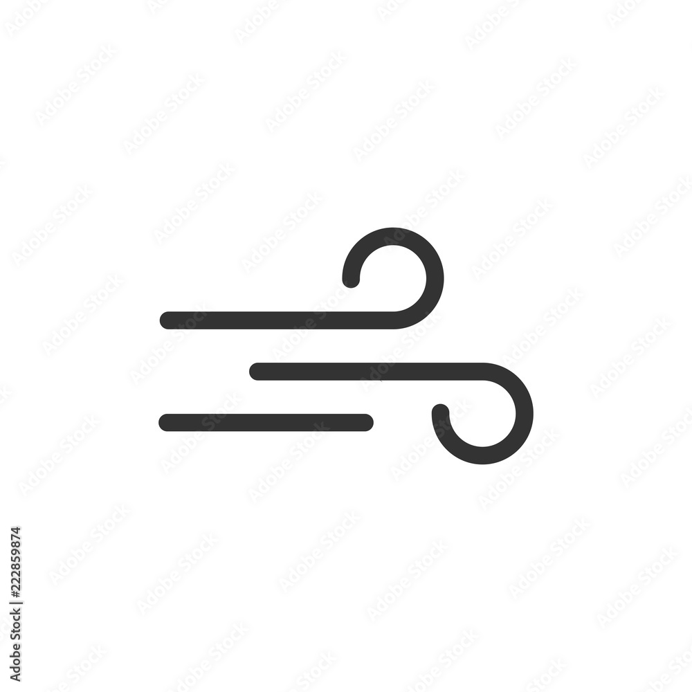 Wind icon. Vector illustration, flat design. Wind icon. Vector illustration, flat design.