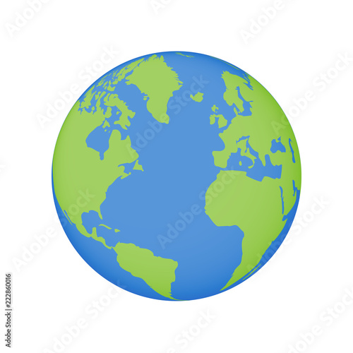 Earth globe icon. Vector wo...
