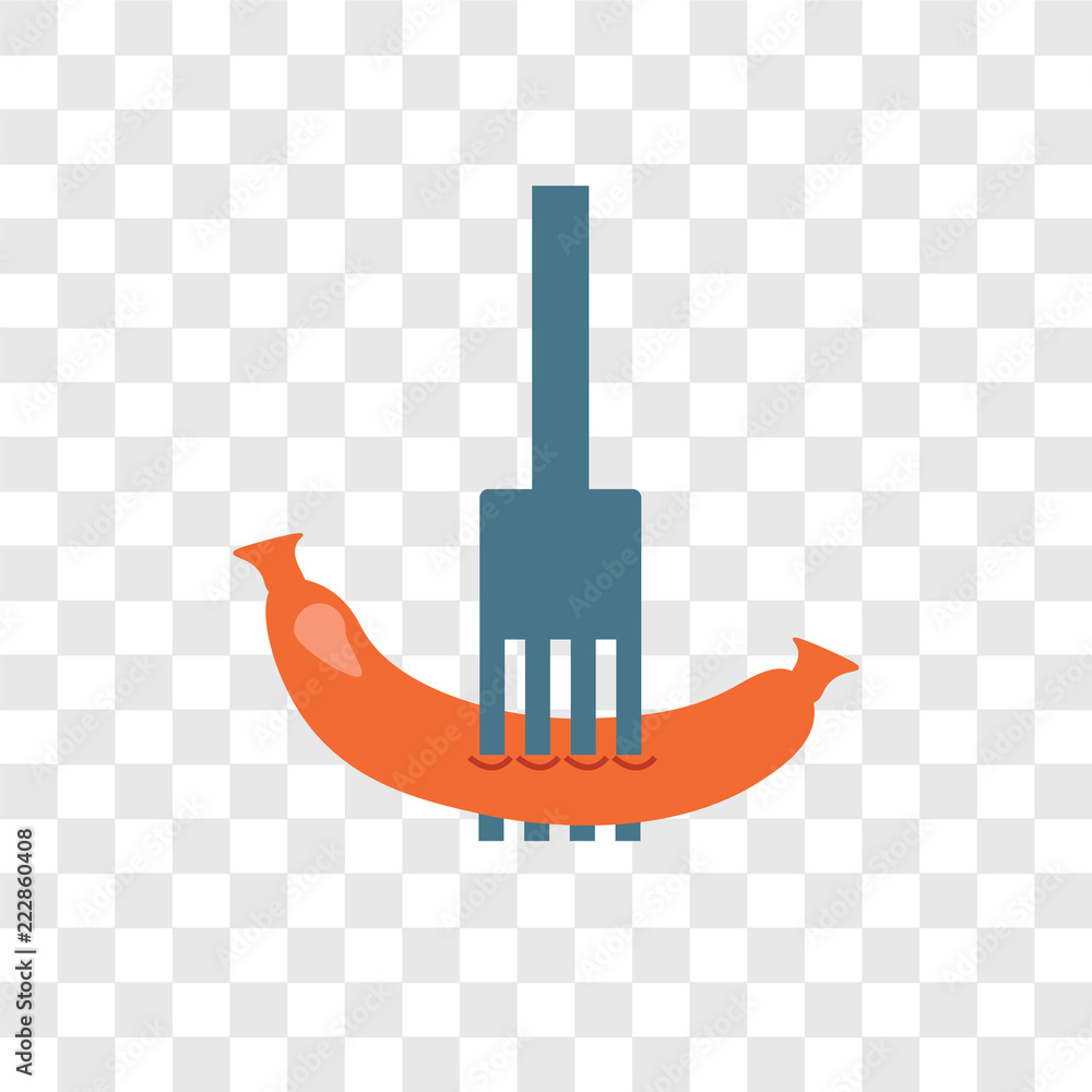 Sausage vector icon isolated on transparent background, Sausage logo design Sausage vector icon isolated on transparent background, Sausage logo design