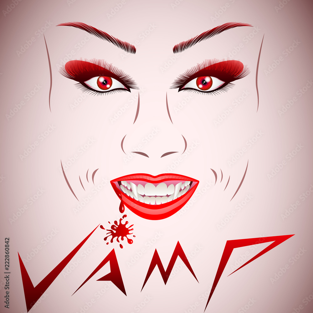 Obraz premium beautiful vampire face