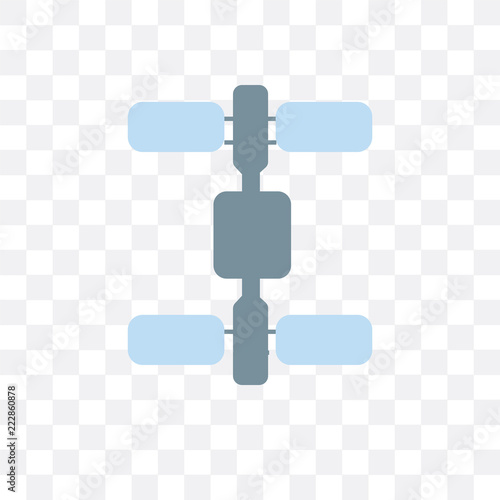 space station icon isolated on transparent background. Simple and editable space station icons. Modern icon vector illustration.