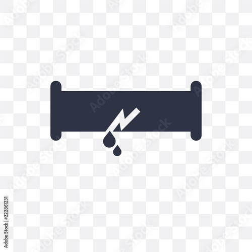 leak icon isolated on transparent background. Simple and editable leak icons. Modern icon vector illustration.