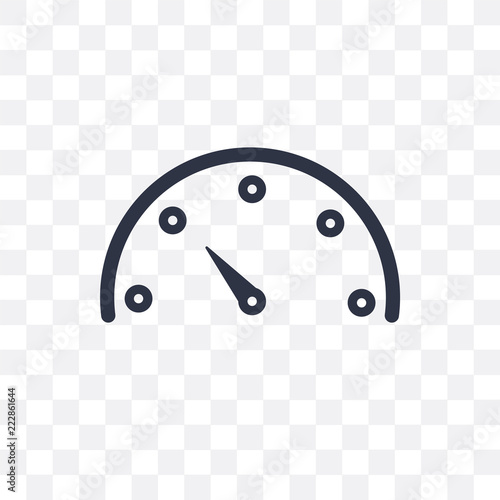 meter icon isolated on transparent background. Simple and editable meter icons. Modern icon vector illustration.
