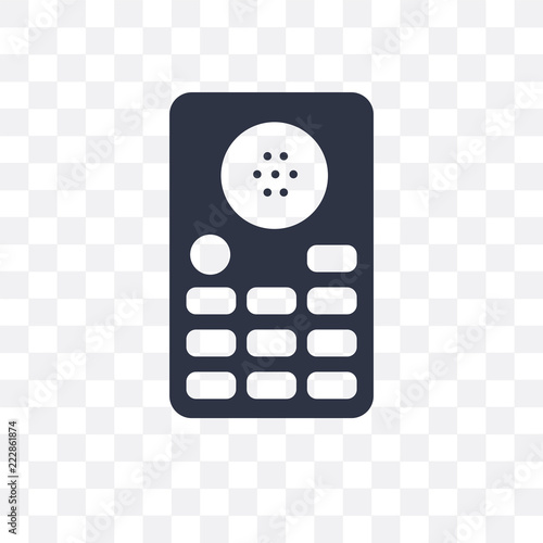 intercom icon isolated on transparent background. Simple and editable intercom icons. Modern icon vector illustration.