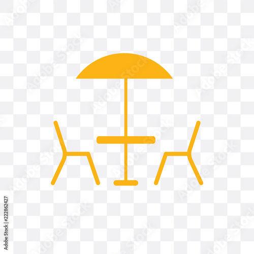 terrace icon isolated on transparent background. Simple and editable terrace icons. Modern icon vector illustration.