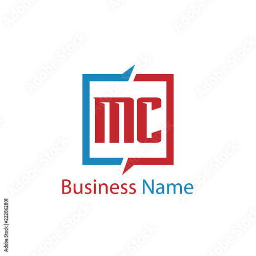 Initial Letter MC Logo Template Design