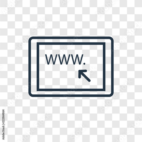 Domain vector icon isolated on transparent background, Domain logo design