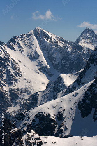 Obraz na płótnie Rysy - the highest summit of Poland in winter w salonie
