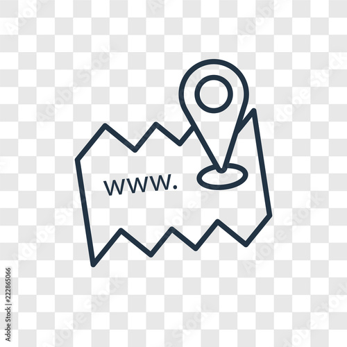 Sitemap vector icon isolated on transparent background, Sitemap logo design