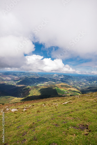 Vizcaya forest and mountain landscape in oiz mount, Basque country, Spain. © herraez