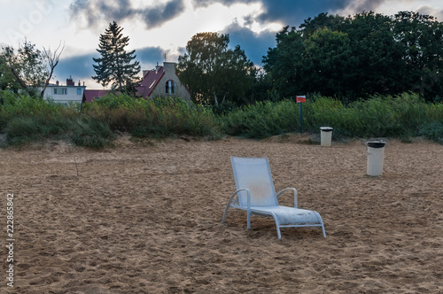 fotel do opalania na plaży, Sopot