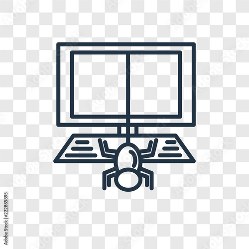 Web crawler vector icon isolated on transparent background, Web crawler logo design