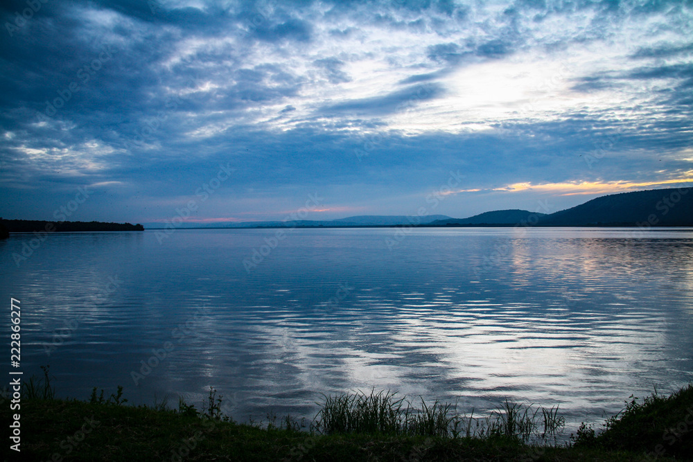 Sunset on Lake Mburo in Uganda, East Africa