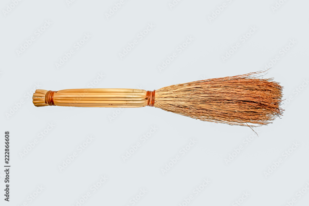 small wicker broom Stock Photo | Adobe Stock