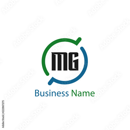 Initial Letter MG Logo Template Design