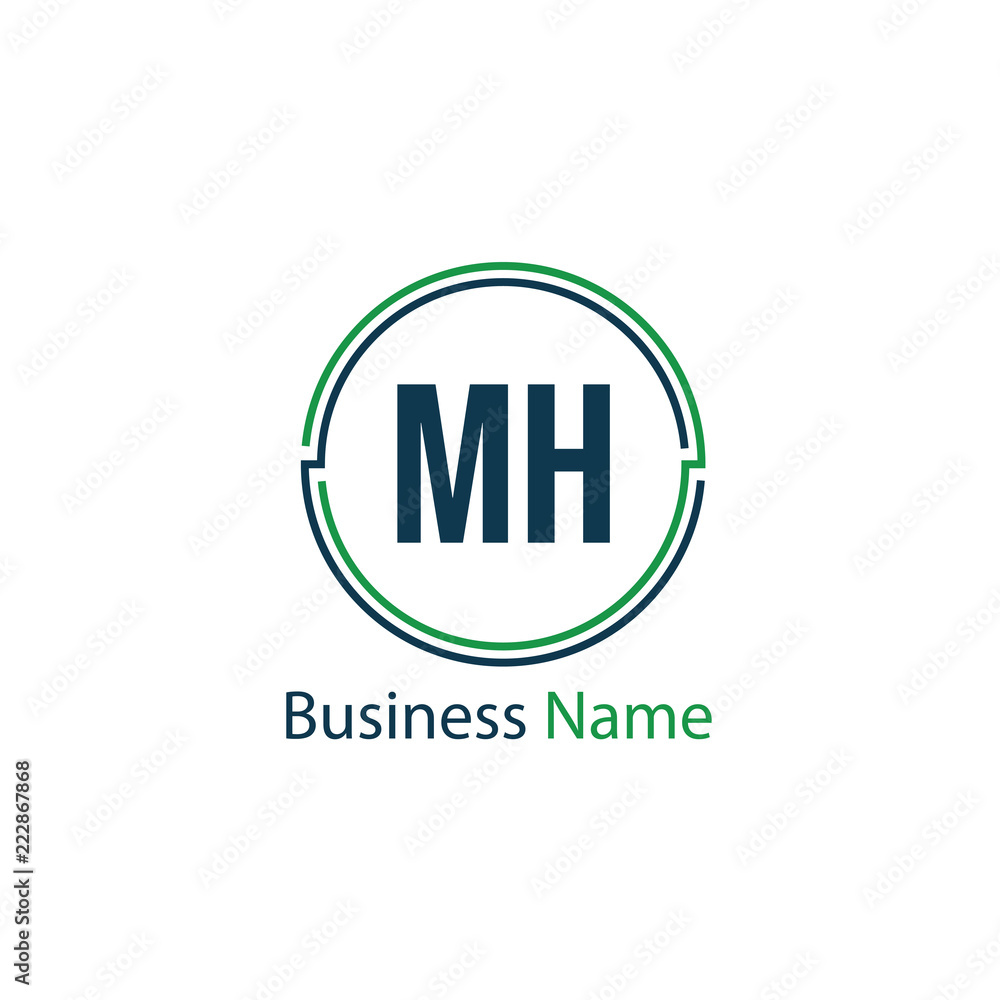 Initial Letter MH Logo Template Design Initial Letter MH Logo Template Design