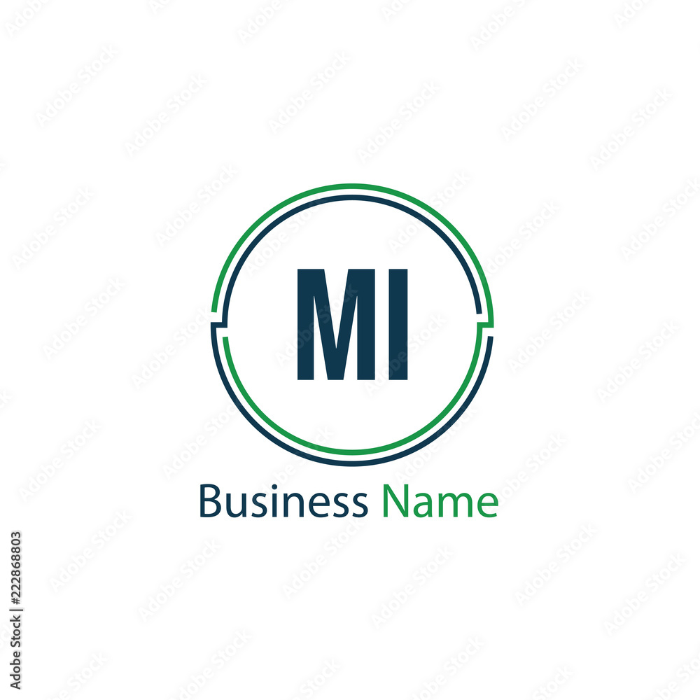 Initial Letter MI Logo Template Design Initial Letter MI Logo Template Design
