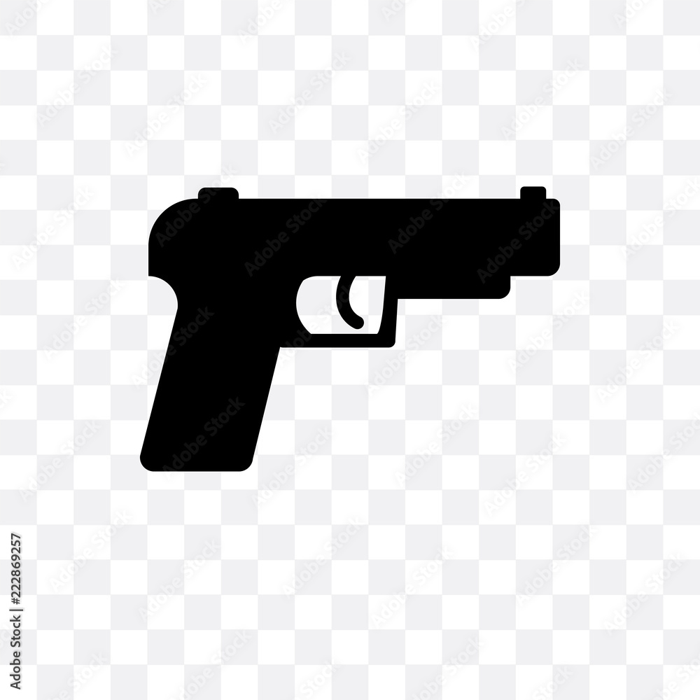 gun icon isolated on transparent background. Simple and editable gun icons.  Modern icon vector illustration. Stock Vector | Adobe Stock