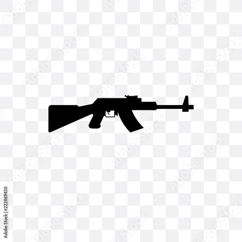 rifle icon isolated on transparent background. Simple and editable rifle icons. Modern icon vector illustration.
