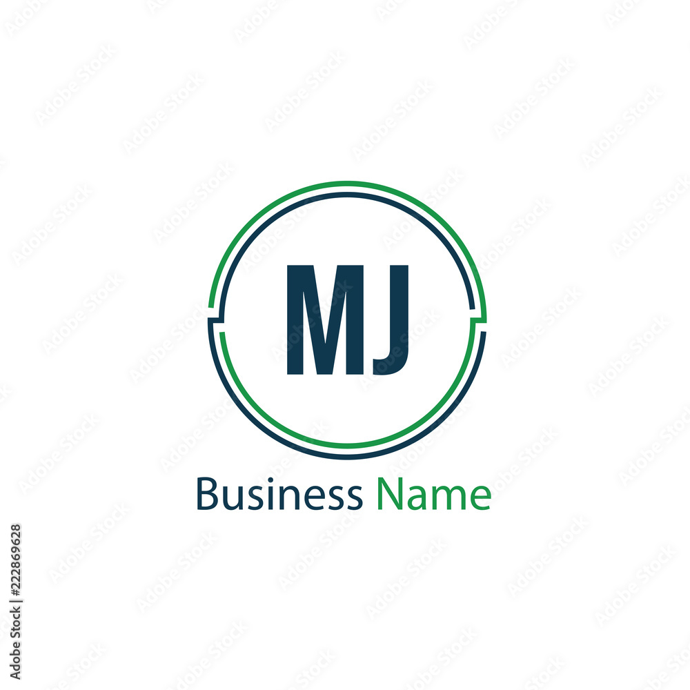 Obraz premium Initial Letter MJ Logo Template Design