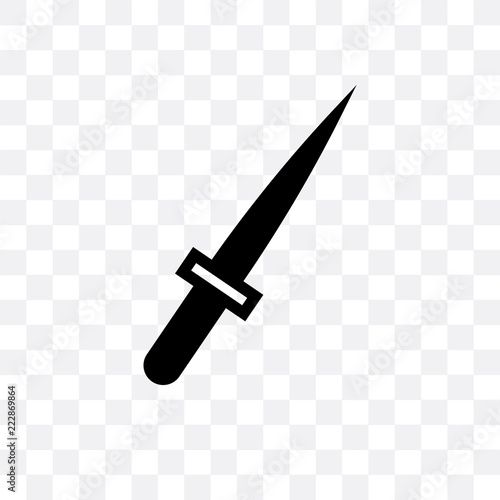 dagger icon isolated on transparent background. Simple and editable dagger icons. Modern icon vector illustration.