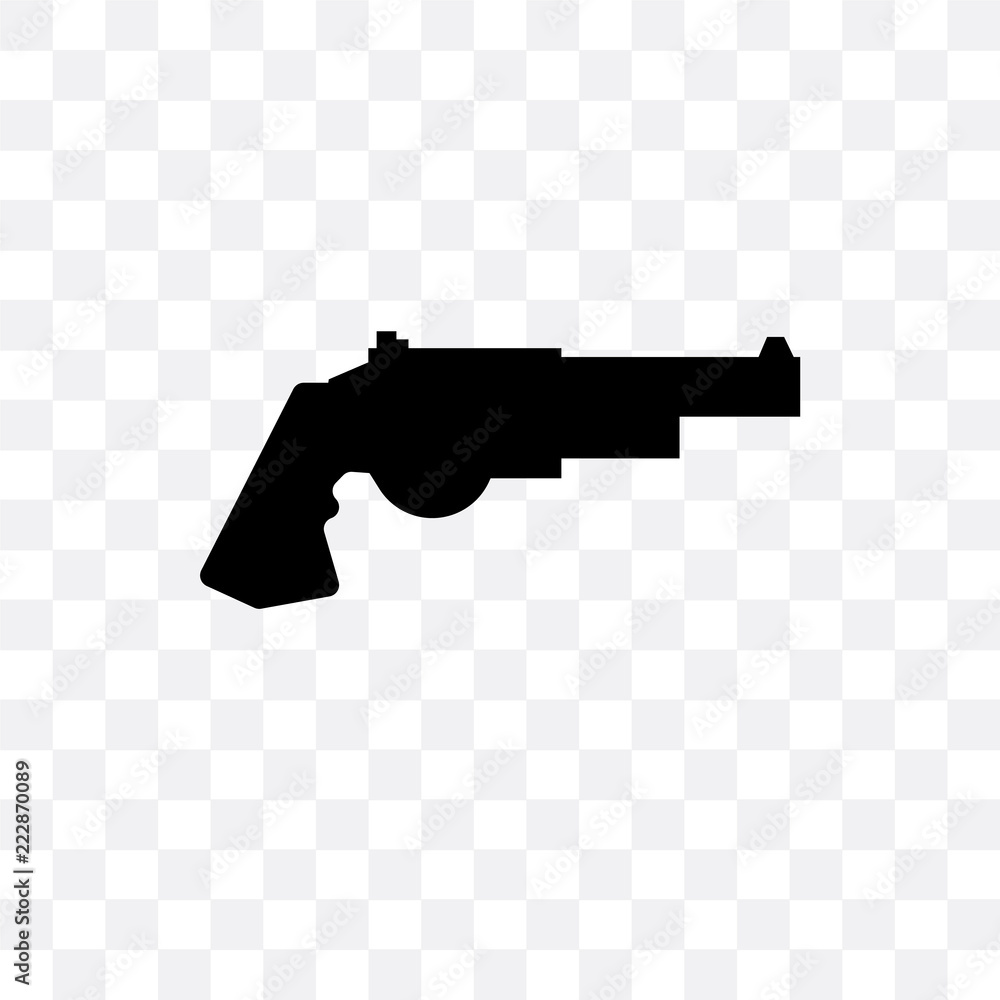 revolver icon isolated on transparent background. Simple and editable ...