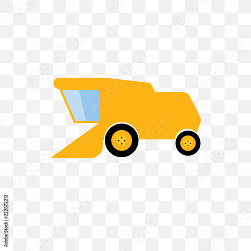 harvester icon isolated on transparent background. Simple and editable harvester icons. Modern icon vector illustration.