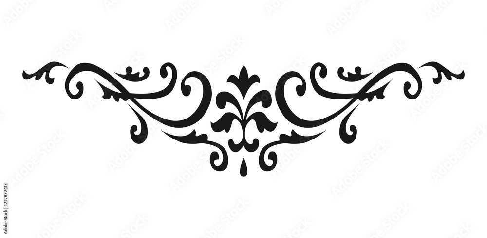 Filigree swirly ornaments. Victorian ornamental swirls and simple lines scrolls. Ornamental caligraphy embellishment. Vintage Calligraphic. Vector illustration.