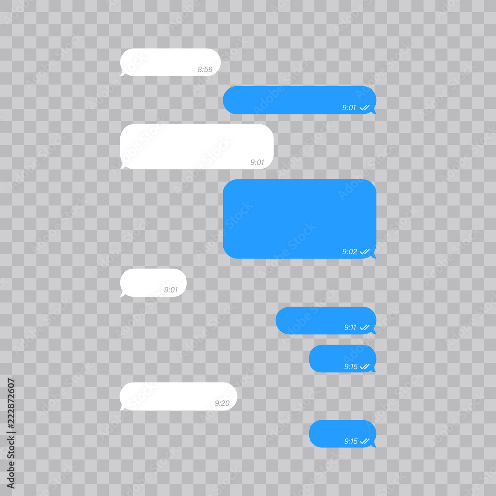 Message bubbles chat vector. Vector template of message bubbles chat boxes icons. Message bubbles chat vector. Vector template of message bubbles chat boxes icons.
