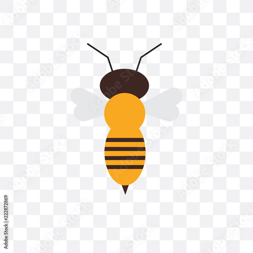 bee icon isolated on transparent background. Simple and editable bee icons. Modern icon vector illustration.