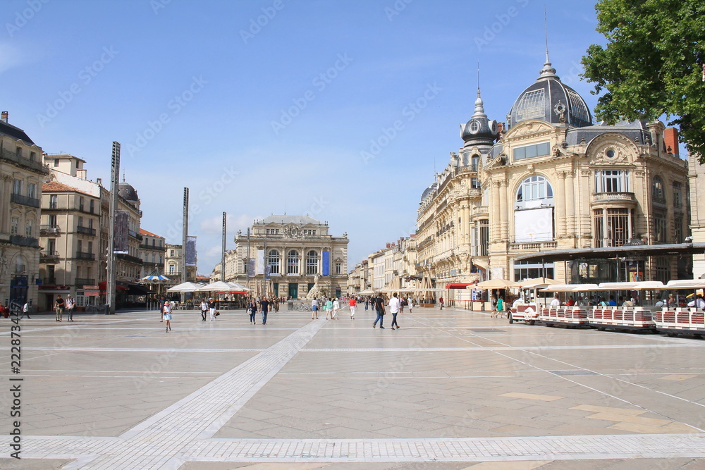 Fototapeta premium Place de la comédie à Montpellier, Hérault, Occitanie, France