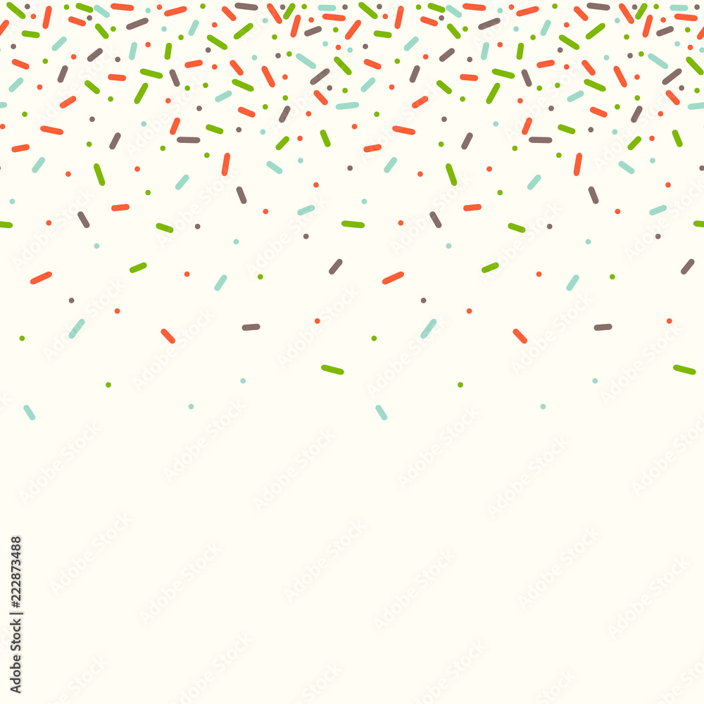 Seamless pattern with colorful sprinkles.