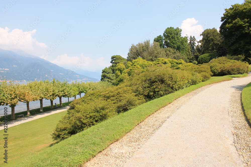 Jardin botanique à Bellagio, le luxueux village sur les rives du lac de Come, Italie
