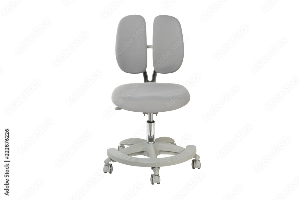 soft gray chair on a white background soft gray chair on a white background
