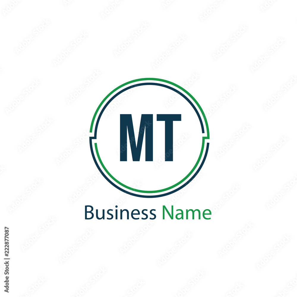 Initial Letter MT Logo Template Design Initial Letter MT Logo Template Design