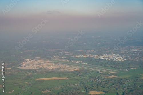 Aerial view of the beautiful Gatwick airport