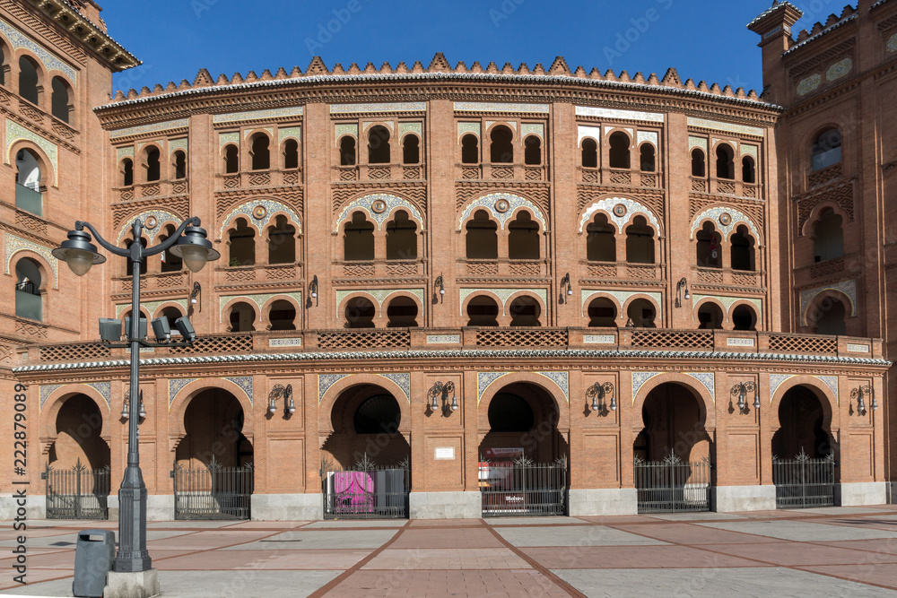Las Ventas Bullring (Plaza de Toros de Las Ventas) situated at Plaza de torros in City of Madrid, Spain