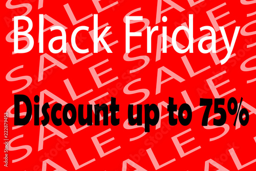 Illustration of black friday discount announcement