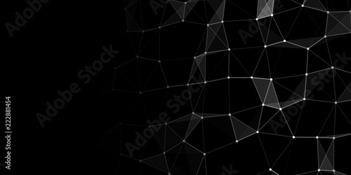Abstract technology background. Science background. Big data. Background vector. Plexus effect. Network connection structure. Vector illustration. photo