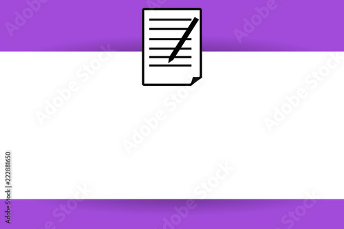 Flat design business Vector Illustration concept copy text for esp Web banners promotional material mock up template. Sheet of Pad Paper with Lines and Margin Ballpoint Pen on top Flip corner