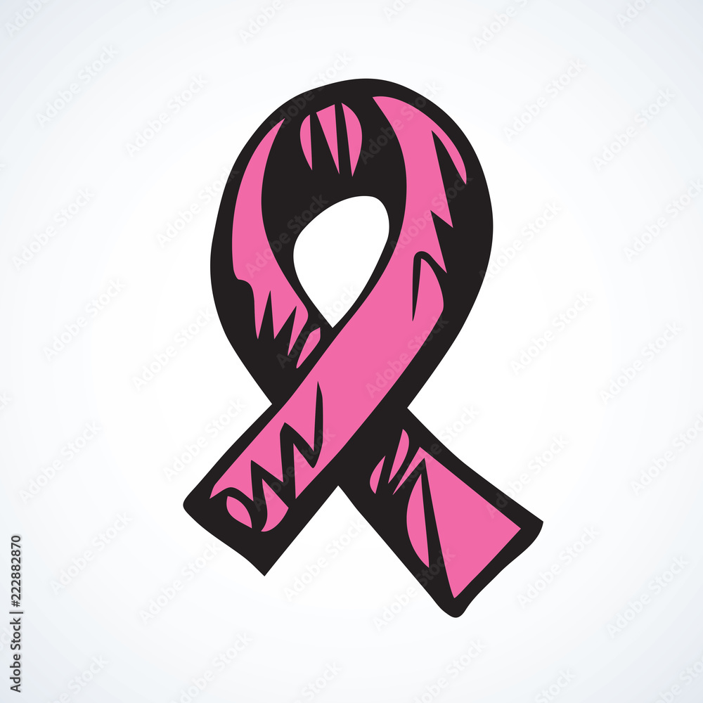 Aid ribbon logo. Vector drawing Aid ribbon logo. Vector drawing