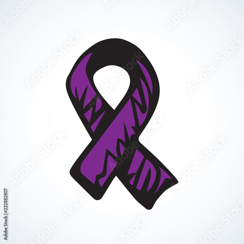 Aid ribbon logo. Vector drawing