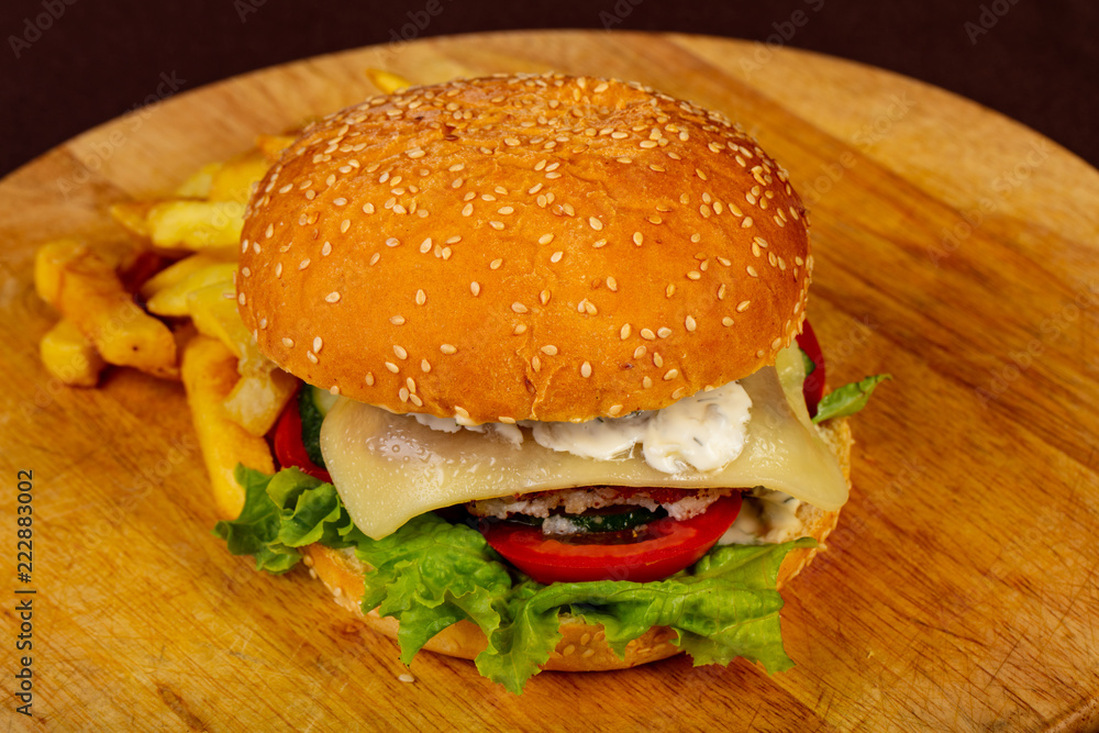 Tasty homemade burger Tasty homemade burger