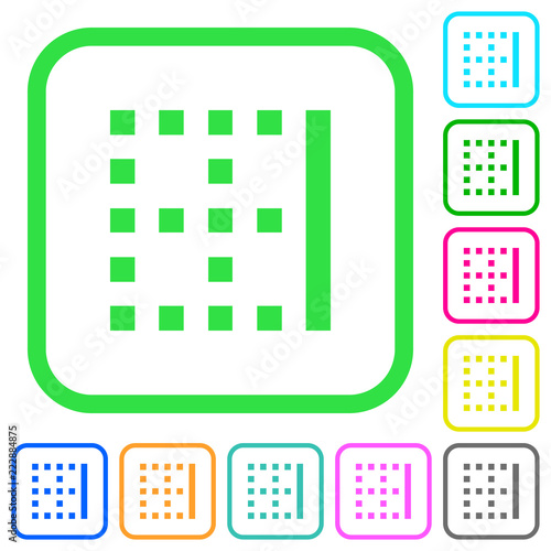 Right border vivid colored flat icons