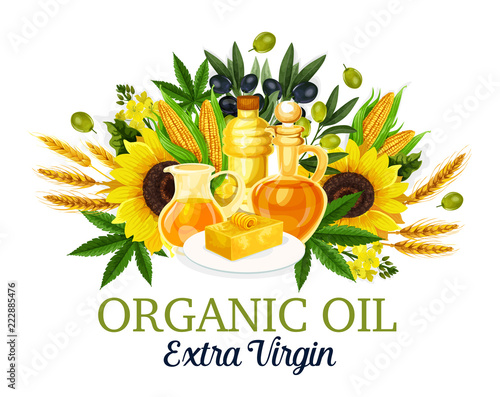 Organic oil with natural food ingredients