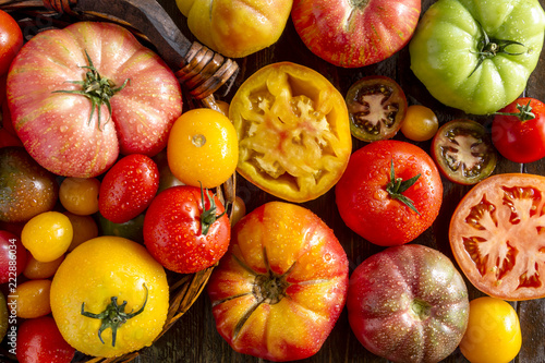 Assortment of Fresh Heirloom Tomatoes