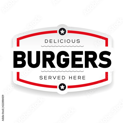 Food logo Burger vintage